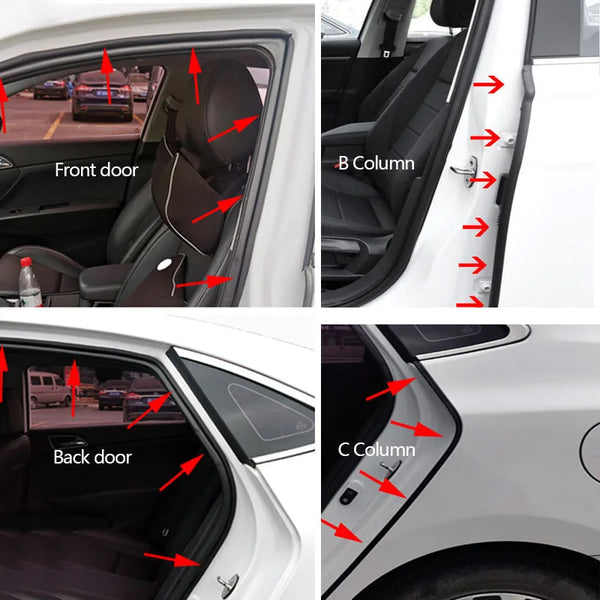SEAMETAL Car Seals Sealant Strips Auto Rubber Door Sealing Interior Doors Seal Strip Automobile Noise Insulation Weatherstrip