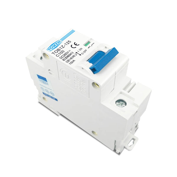 TOMZN 1P 125A 100A 80A DC MCB 250V Circuit Breaker FOR PV System Battery Main Switch