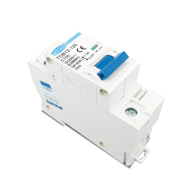 TOMZN 1P 125A 100A 80A DC MCB 250V Circuit Breaker FOR PV System Battery Main Switch
