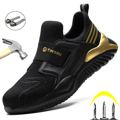 Autumn Safety Shoe Shoes Puncture-Proof Work Sneakers Men Shoes Steel Toe Indestructible Male Shoes Protective Shoes Work Boots