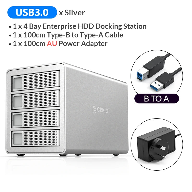 ORICO 35 Series 5 Bay HDD Docking Station With Dual Chip 150W Built-in Power Hard Drive Case for Altcoins Mining