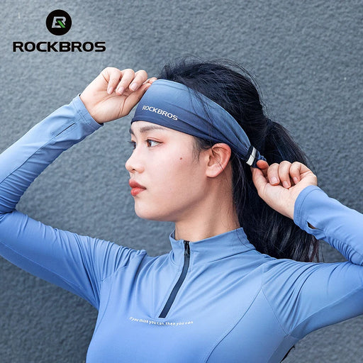 ROCKBROS Sport Headband Cycling Running Sweatband Fitness Yoga Gym Headscarf Sweat Hair Band Bandage Men Women Elastic Head Band