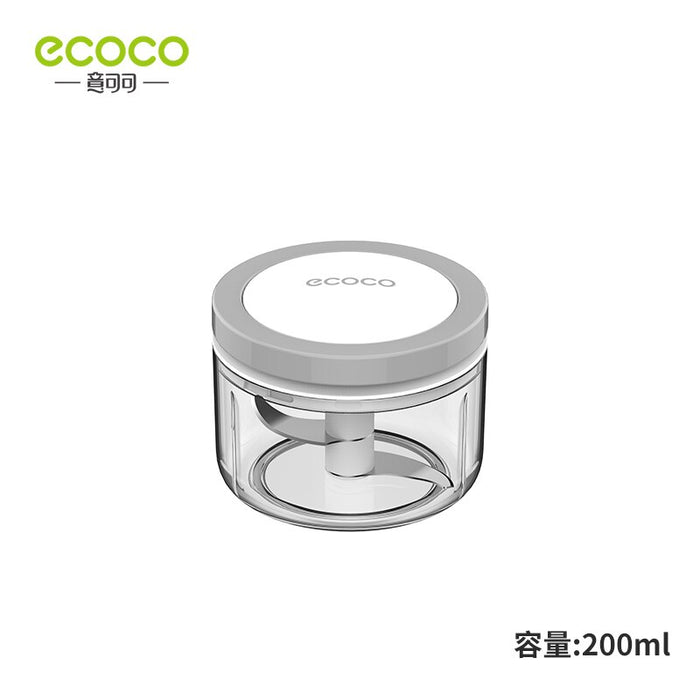 ECOCO 1000/550/200ml Meat Grinder Hand-power Food Chopper Mincer Mixer Blender to Chop Meat Fruit Vegetable Nuts Shredders 200ml Grey