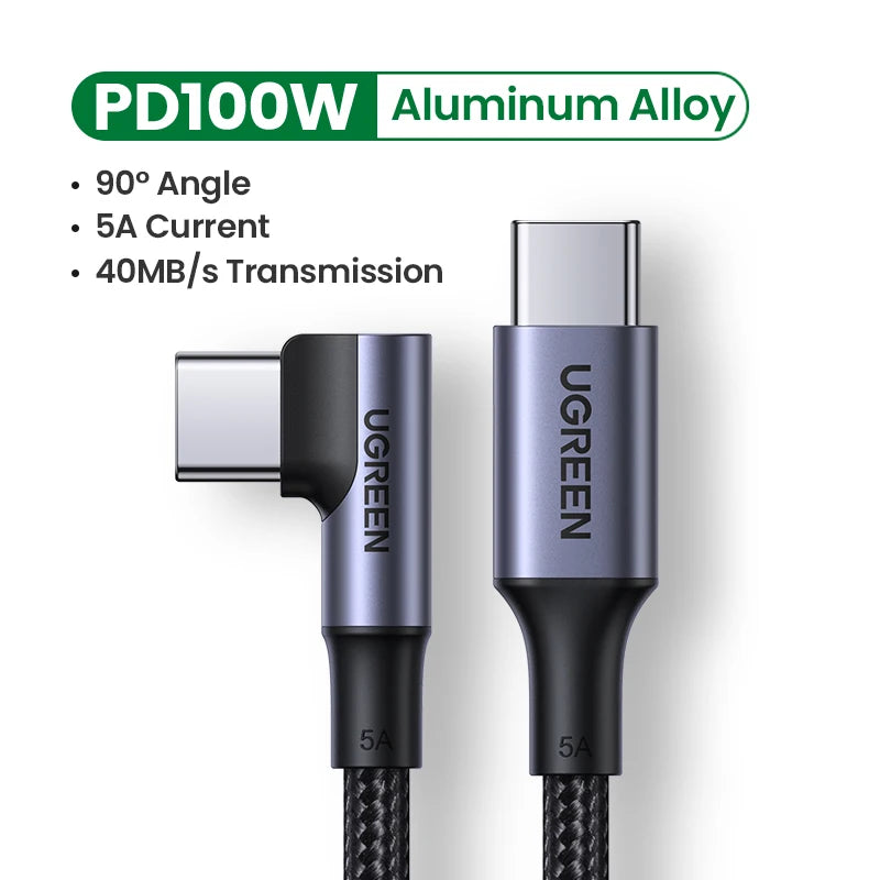 UGREEN USB C to USB C Cable PD100W USB Type C Charging Cable for MacBook Pro iPad Pro 2020 Samsung S20 S10 Quick Charger USB