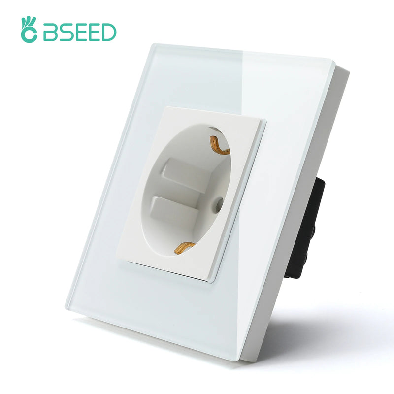 BSEED Double Light Switches Touch Sensor Wall Switch Glass 2Gang 1Way Switches Dark Blacklight White Black Golden 300W/Gang