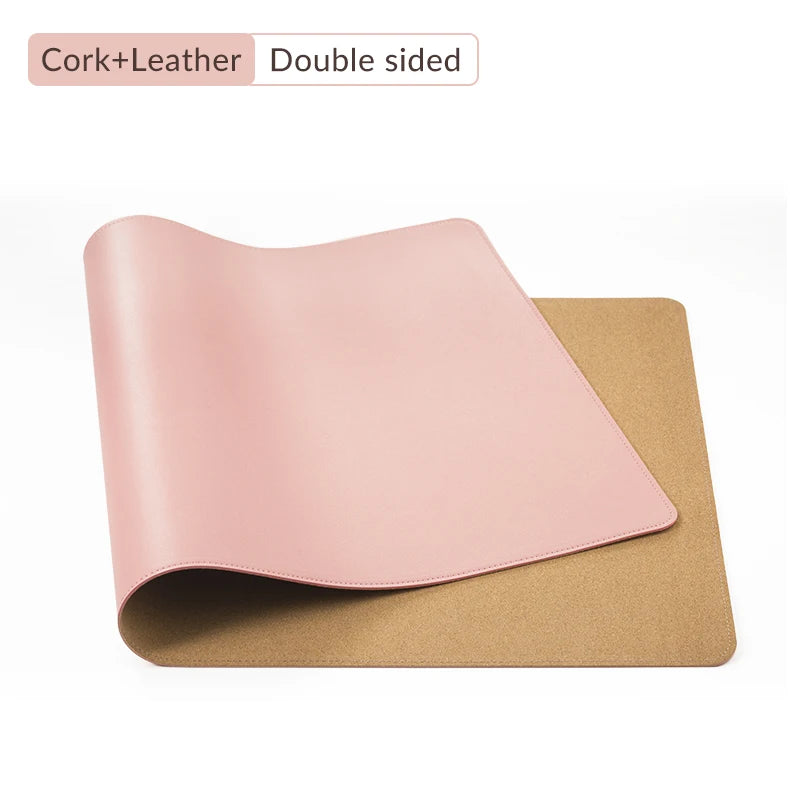 ORICO Large Computer Mouse Pads Cork Double-side Ultra Thin Gaming Mousepad Waterproof PU Leather Office Desk Pad For Home Game