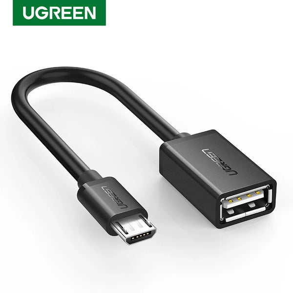 អាដាប់ទ័រខ្សែ Micro USB OTG Ugreen សម្រាប់ Xiaomi Redmi Note 5 ឧបករណ៍ភ្ជាប់ Micro USB សម្រាប់ Samsung S6 ថេប្លេត Android USB 2.0 OTG អាដាប់ទ័រ
