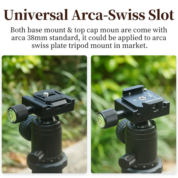 Ulanzi FALCAM F38 ប្រព័ន្ធបញ្ចេញរហ័ស Arca-Swiss ជាសកល ឧបករណ៍ភ្ជាប់បន្ទះ ឈុតប្តូររហ័ស សម្រាប់កាមេរ៉ា DSLR Gimbal Tripod