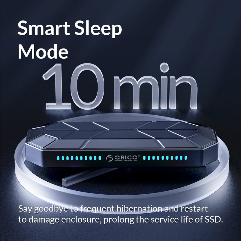ORICO M2 SSD Enclosure M.2 NVME Solid State Drive Case RGB to USB 3.1 Gen2 10Gbps SSD Box Cool Game Style Computer Accessories