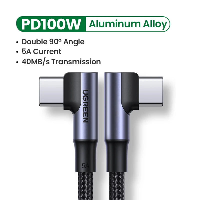 UGREEN USB C to USB C Cable PD100W USB Type C Charging Cable for MacBook Pro iPad Pro 2020 Samsung S20 S10 Quick Charger USB