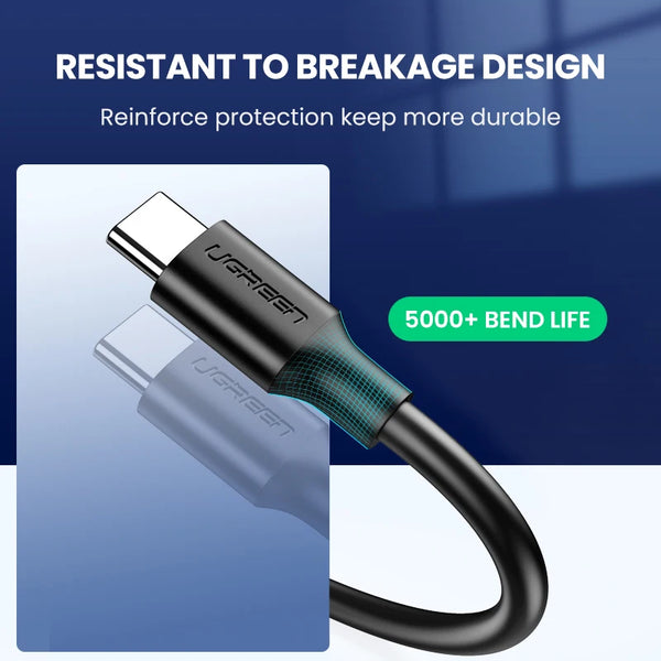 ខ្សែ USB UGREEN ប្រភេទ C 5Gbps USB3.0 ប្រភេទ C 3A 18W សម្រាប់ iPhone 17/16/15 iPad Samsung S26/25 M2 SSD NVME 5Gbps USB3.0 ខ្សែទិន្នន័យ 0.5/1M