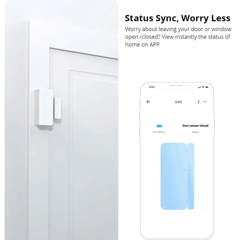 Sonoff DW2-WiFi Wireless Security Window Door Sensor Home Sercurity Alarm Work With eWeLink APP Support Sonoff Devices IFTTT