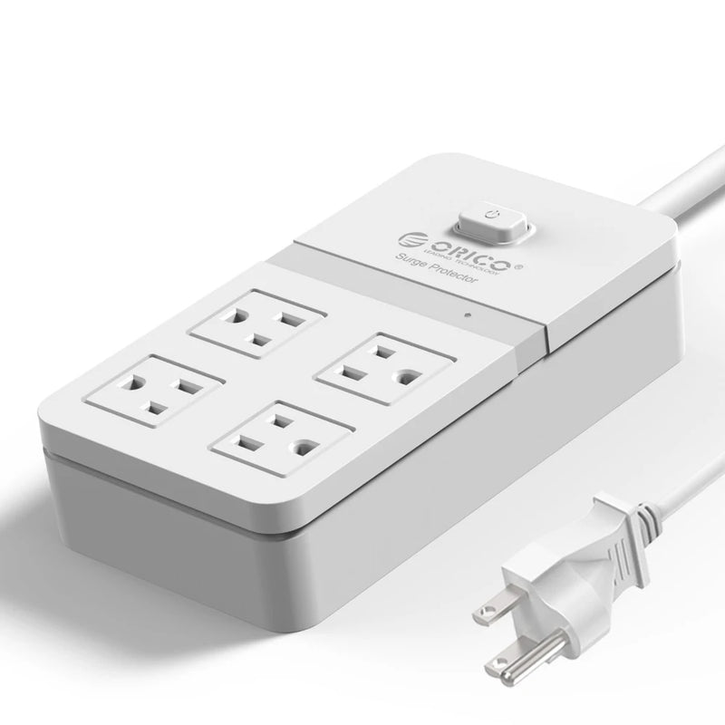 ORICO US Plug Power Strip with 4 AC Outlets 1.5M Extension Cable Electrical Socket For Home Office White Power Strips