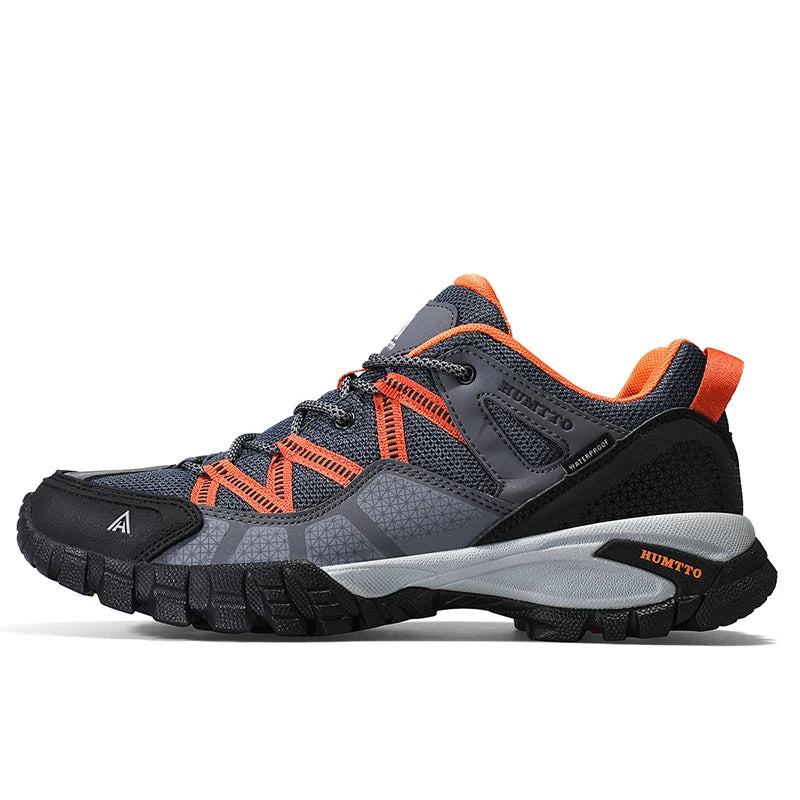 HUMTTO New Arrival Mens Hiking Shoes Breathable Lace Up Trekking Boots Male Cushioning Ourdoor Climbing Tourism Sneakers for Men