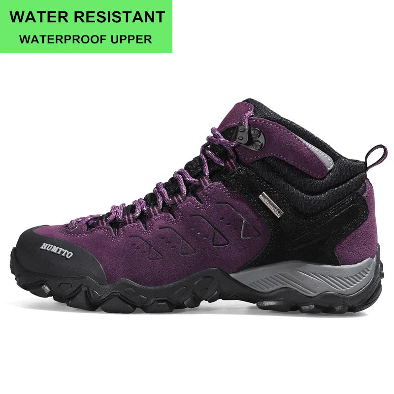 HUMTTO Woman Hiking Shoes Outdoor Mountain Camping Waterproof Sneakers for Women Leather Sport Hunting Climbing Trekking Boots