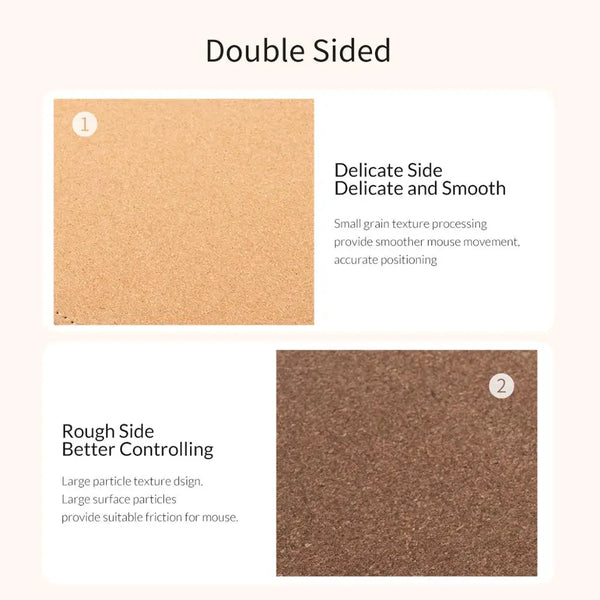 ORICO Large Computer Mouse Pads Cork Double-side Ultra Thin Gaming Mousepad Waterproof PU Leather Office Desk Pad For Home Game