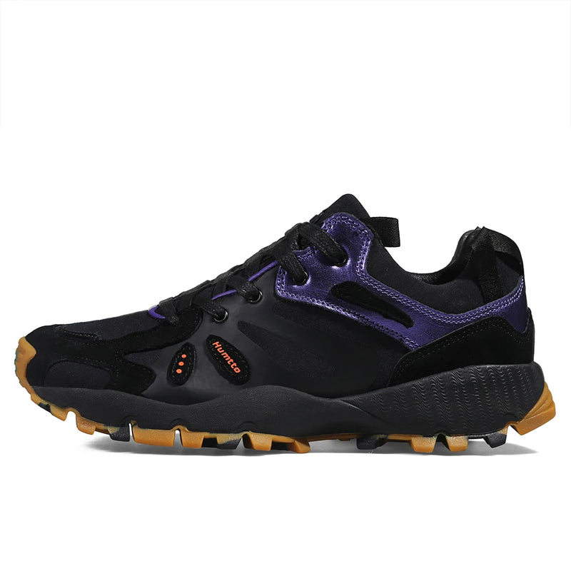 HUMTTO Outdoor Hiking Shoes Breathable Sport Climbing Camping Boots Men Leather Mens Walking Shoes Trekking Sneakers for Male