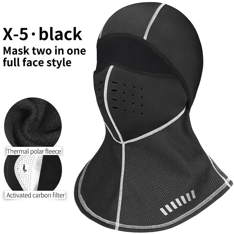 INBIKE Winter Cycling Face Mask MTB Bike Thermal Fleece Bicycle Scarf Men Headwear Mask for Snowboard Shield Hat Bike Accessorie