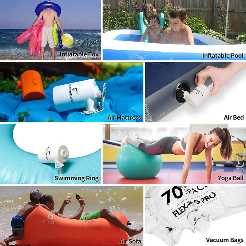 FLEXTAIL MAX PUMP EPS - Portable Air Pump Compressor Inflator Quick Inflate Deflate for Hiking/Camping/Air Mattress/Float