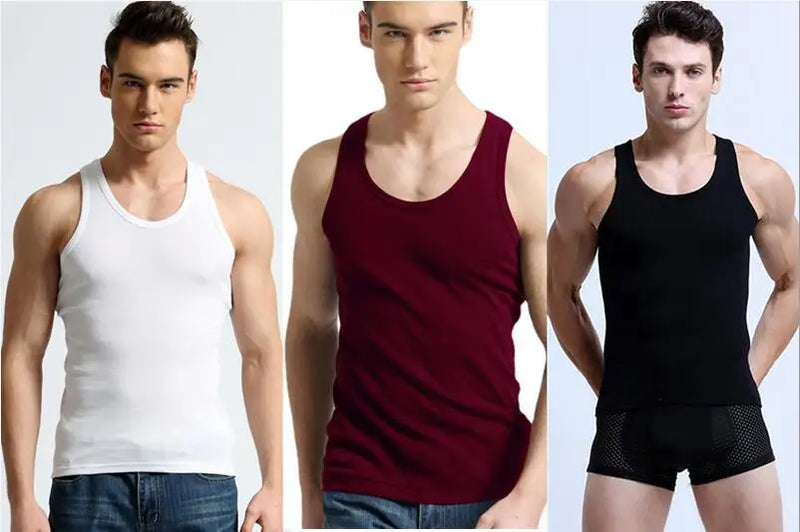 2026 New Men White Cotton Tank Top, Fitness Sexy Sleeveless Sport T-Shirt,Elegant Man Bottoming Tees Streetwear White Tanks Vest