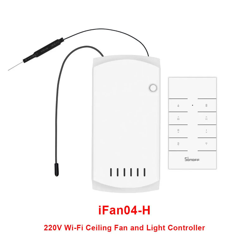SONOFF iFan04 433Mhz RF 110V/220V Ceiling Fan & Light Remote Controller WiFi Smart Switch Voice Control via Google Home Alexa