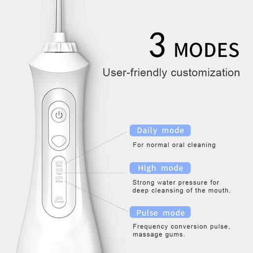 Seago New Oral Dental Irrigator Portable Water Flosser Usb Rechargeable 3 Modes Ipx7 200Ml ទឹកសម្រាប់សម្អាតធ្មេញ Sg833