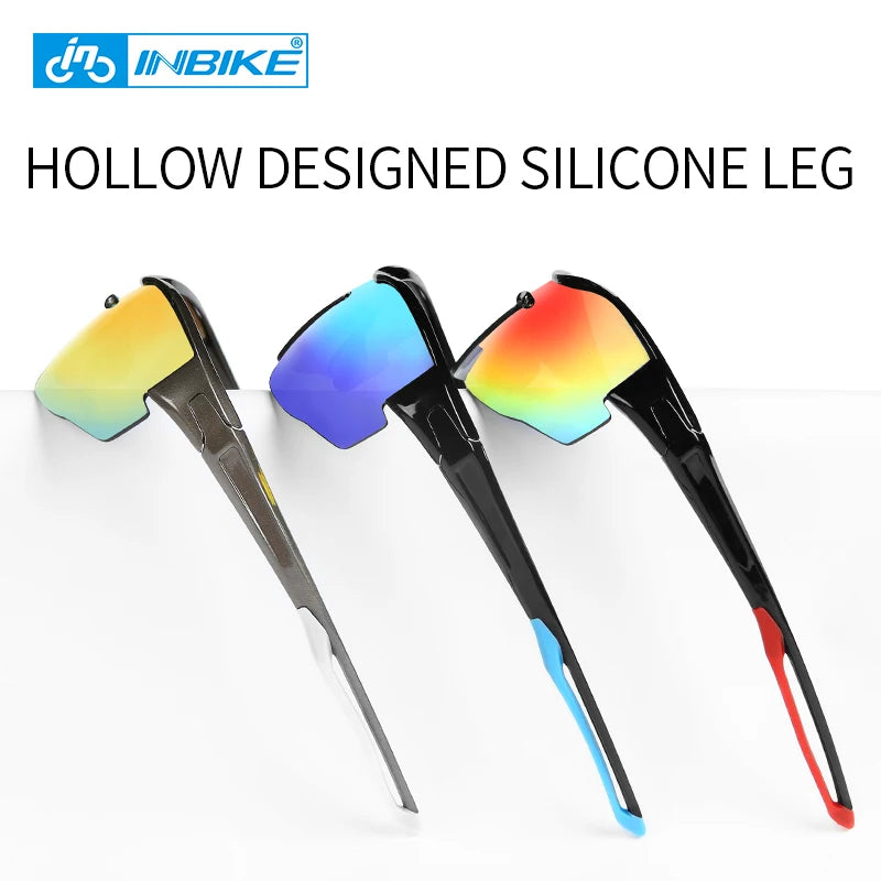 INBIKE Polarized Cycling Glasses MTB Bicycle Sunglasses Men Bike Road Galsses 5 Lenses Goggles for Riding Protection Accessories