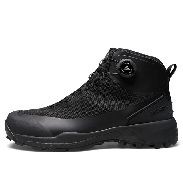 HUMTTO Waterproof Hiking Shoes Mountain Trekking Boots Black Camping Sneakers for Men Safety Climbing Sport Tactical Mens Shoes