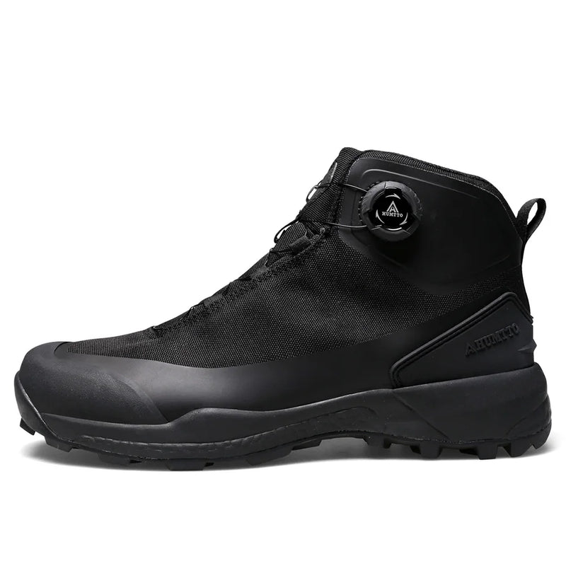 HUMTTO Waterproof Hiking Shoes Mountain Trekking Boots Black Camping Sneakers for Men Safety Climbing Sport Tactical Mens Shoes