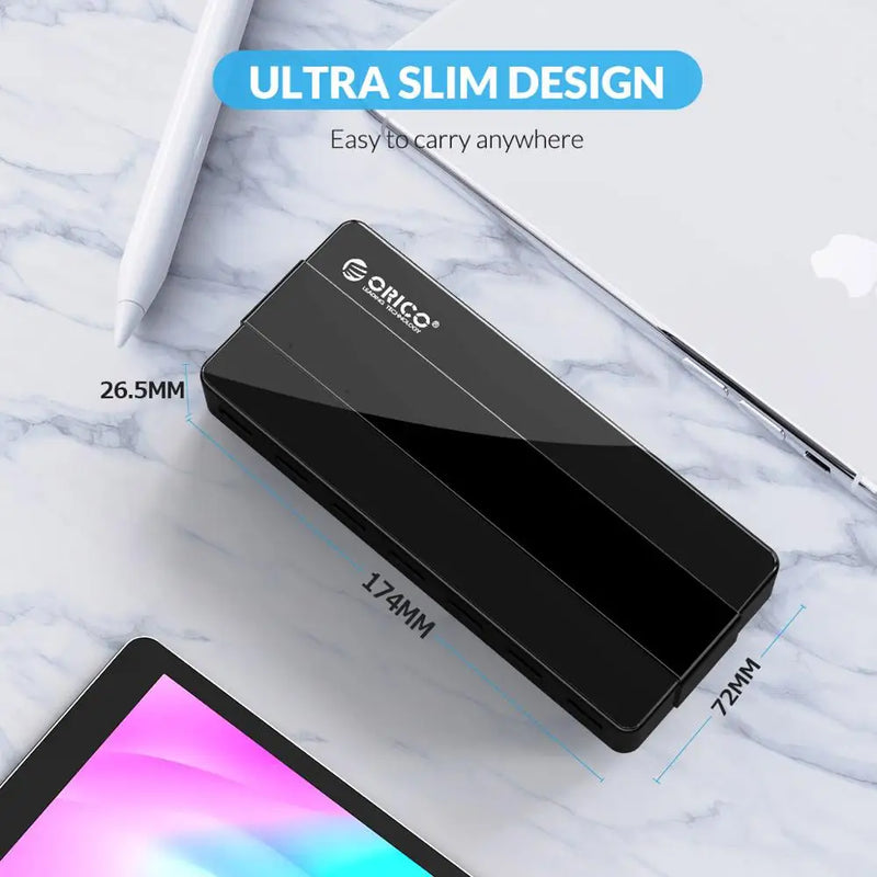 ORICO 4 7 Port USB 3.0 HUB with 12V Power Adapter USB Splitter OTG Adapter For Desktop Laptop PC Computer Accessories SuperSpeed