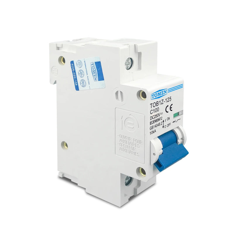 TOMZN 1P 125A 100A 80A DC MCB 250V Circuit Breaker FOR PV System Battery Main Switch