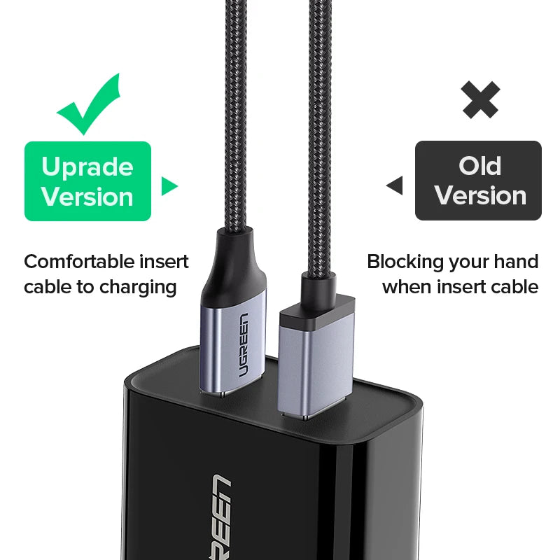 Ugreen Micro USB Cable 2A Nylon Fast Charging USB Type C Cable for Samsung Xiaomi HTC USB Charger Data Phone Cable Quick Charge