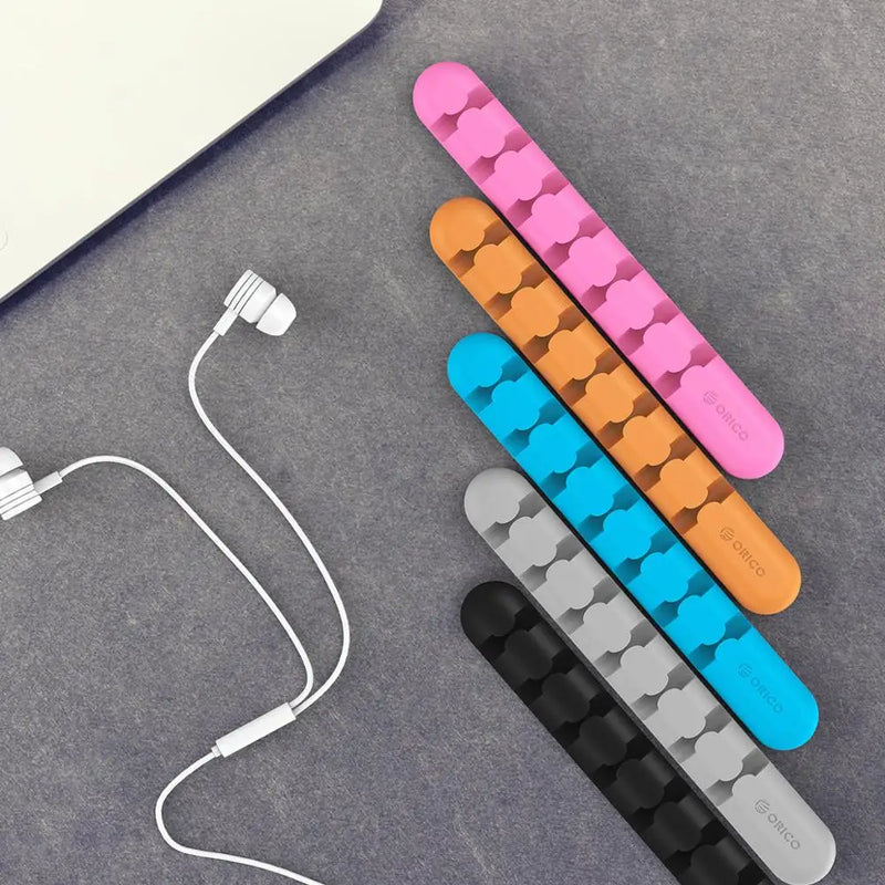 ORICO Cable Organizer Silicone USB Cable Winder Desktop Tidy Management Clips Cable Holder for Mouse Headphone Wire Organizer