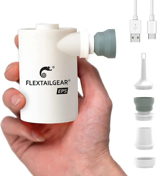 FLEXTAIL MAX PUMP EPS - Portable Air Pump Compressor Inflator Quick Inflate Deflate for Hiking/Camping/Air Mattress/Float