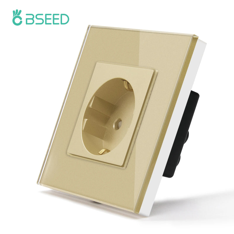 BSEED Double Light Switches Touch Sensor Wall Switch Glass 2Gang 1Way Switches Dark Blacklight White Black Golden 300W/Gang