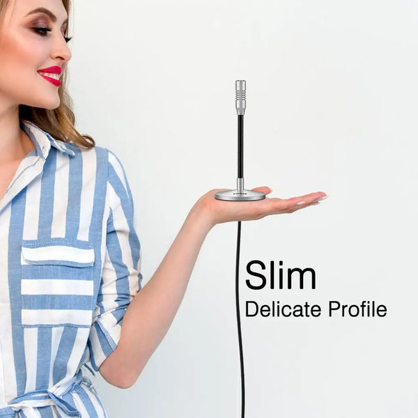 មីក្រូហ្វូន USB ខ្នាតតូច FIFINE សម្រាប់កុំព្យូទ័រ និងកុំព្យូទ័រយួរដៃ ដោត និងលេង ស័ក្តិសមសម្រាប់សន្និសីទ លេងហ្គេម ស្ទ្រីម សំឡេង និង Discord-K050S