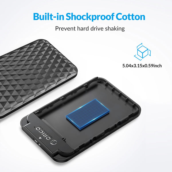 ORICO External HDD Case 2.5" HDD Case USB 3.0 to SATA 5Gbps Hard Drive Case for 7-9.5mm 2.5 inch SATA hd externo for PC