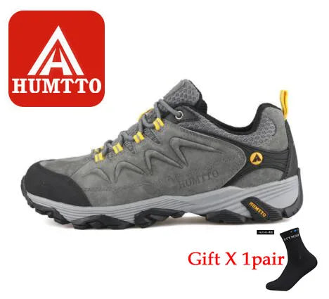 HUMTTO Men Hiking Shoes Non-slip Wear-resistant Climbing Shoes Winter Outdoor Walking Travel Comfortable Big Size Gift Socks
