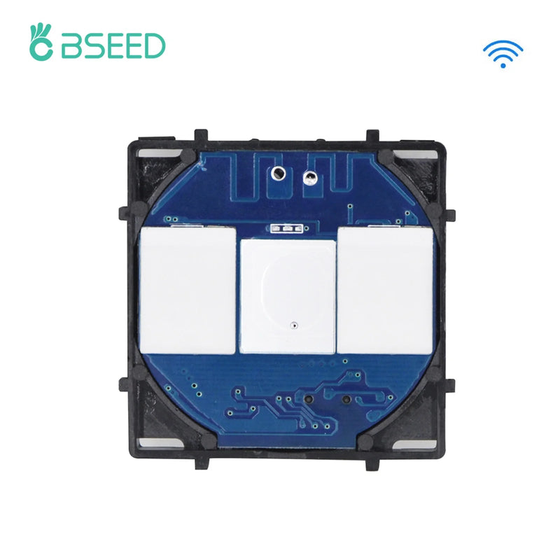 BSEED Smart Touch Switch Function Key 1/2/3Gang 1/2/3Way WIFI Light Switches Base DIY Parts Smart App Control Neutral Required
