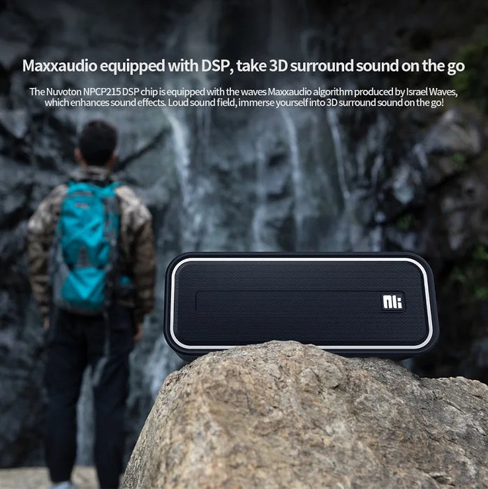 NILLKIN Bluetooth Speakers, 40W power IPX7 Waterproof speaker Bluetooth 5.0 Wireless Speakers with Tri-Bass Effects, 15-Hour