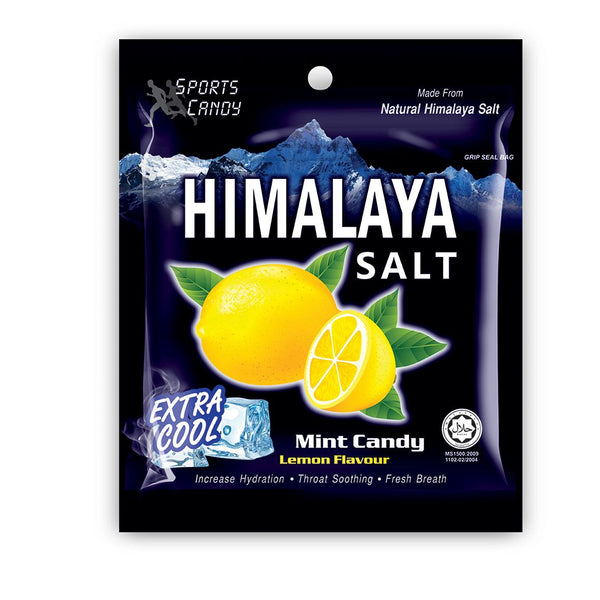 Himalaya Salt lemon candy package with lemon illustration on a white background