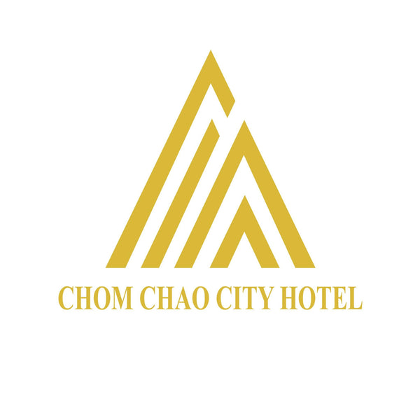 Gold logo of Chom Chao City Hotel on a white background