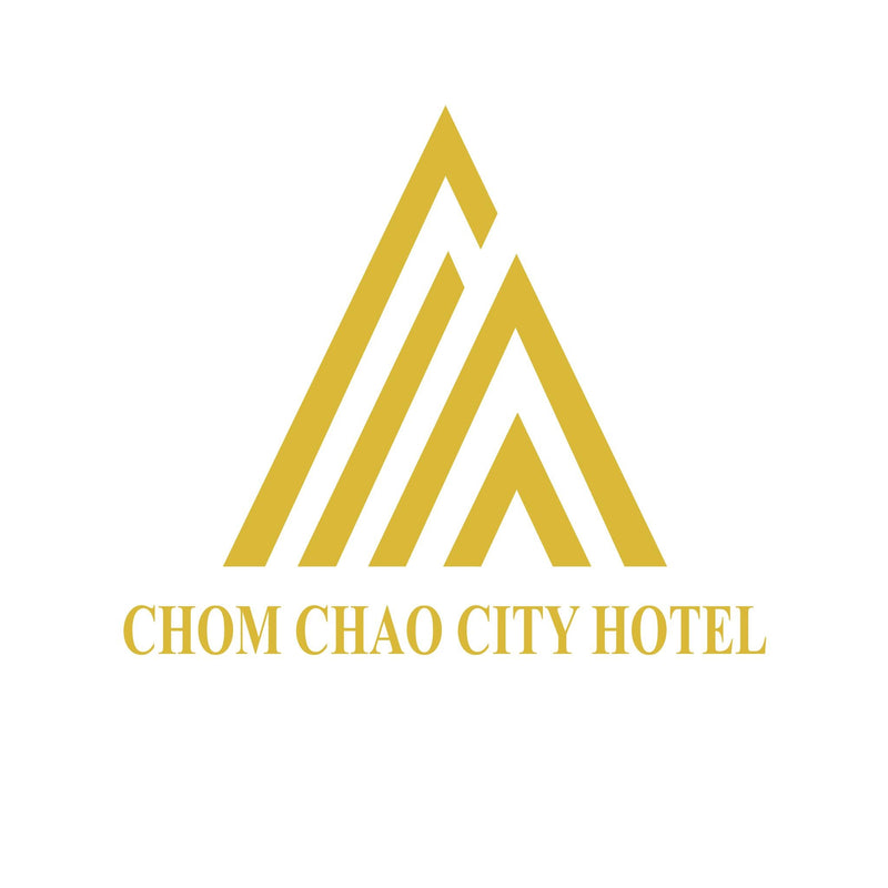 Gold logo of Chom Chao City Hotel on a white background