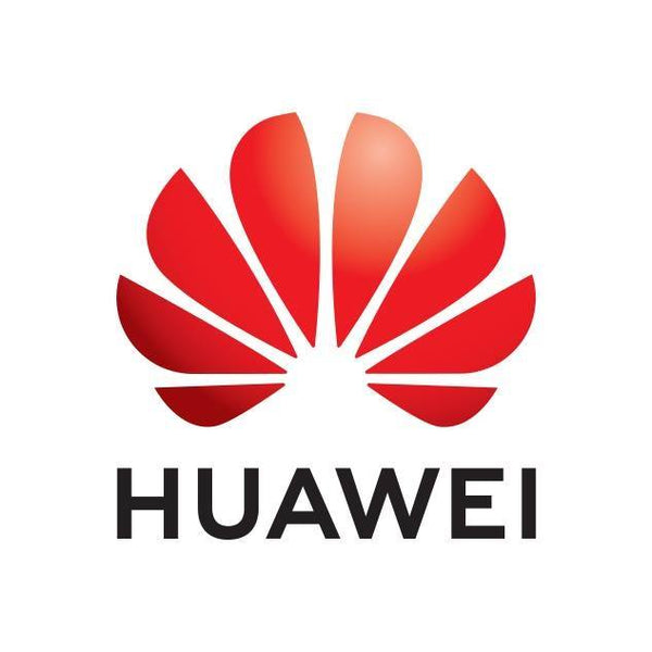 Red Huawei logo on a white background