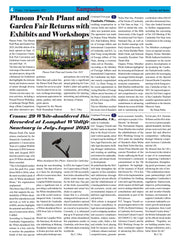 Newspaper article with text and images about Phnom Penh Plant and Garden Fair
