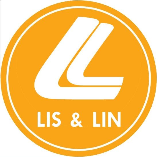 Logo of LIS & LIN with a white 'L' on an orange background