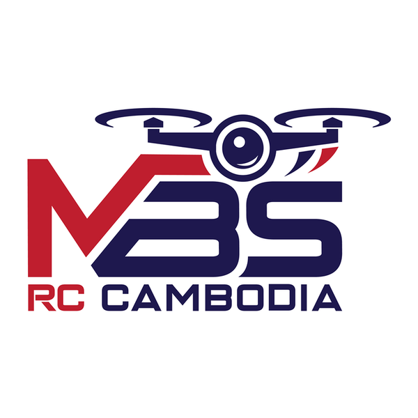 Logo of MBS RC Cambodia with a drone icon on a white background