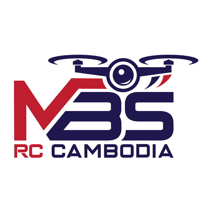 Logo of MBS RC Cambodia with a drone icon on a white background