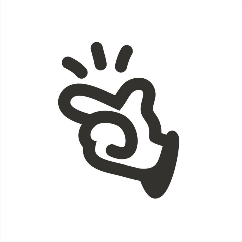 Black abstract design on a white background