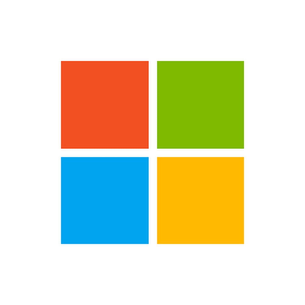 Microsoft logo with four colored squares on a white background